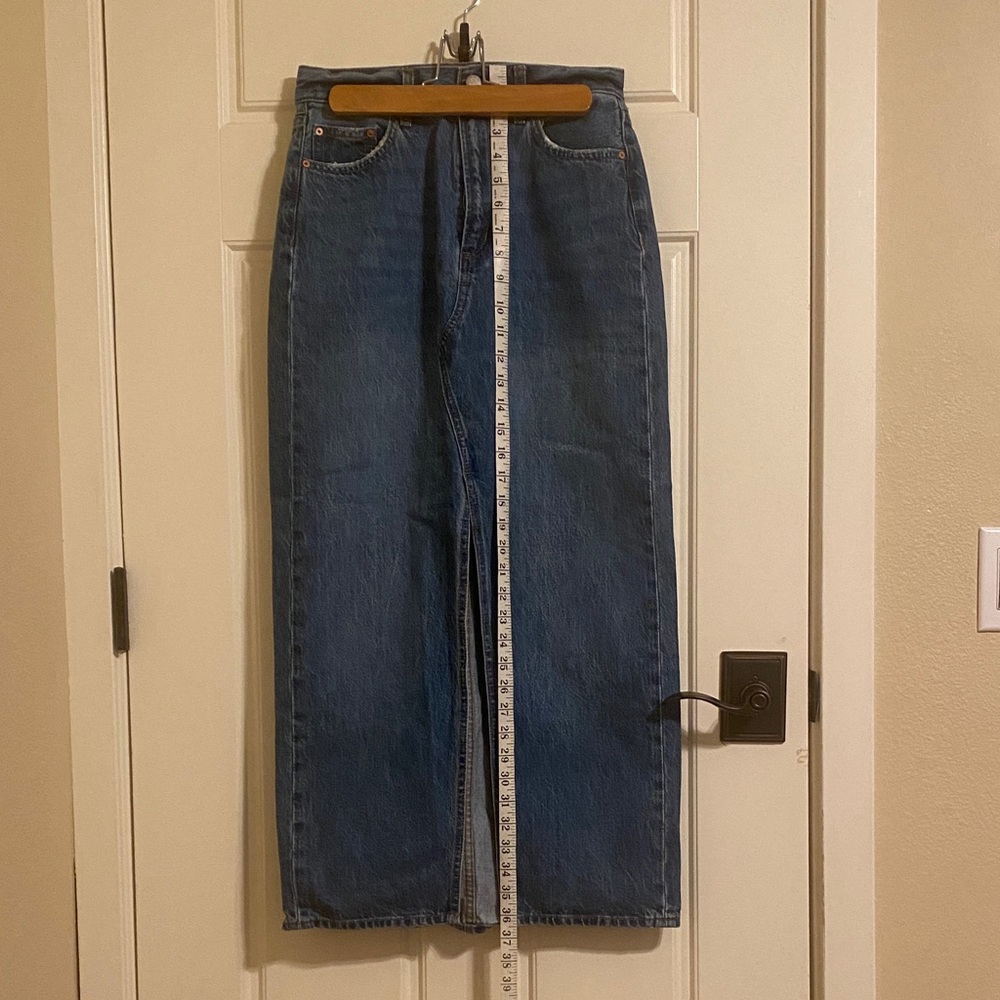 Aritzia Denim Forum The 90s Vintage Maxi Jean Skirt